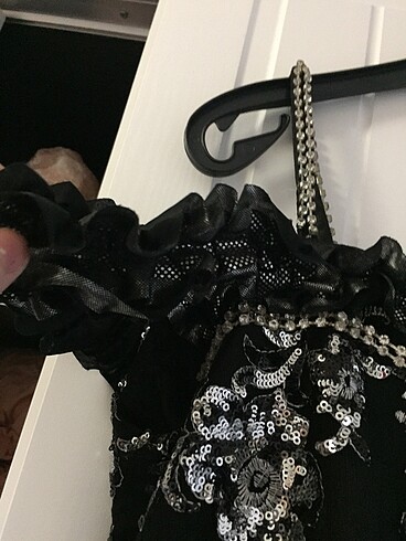 Taşlı abiye işlemeli abiye tül abiye dantel işlemeli abiye pullu - Görsel 5