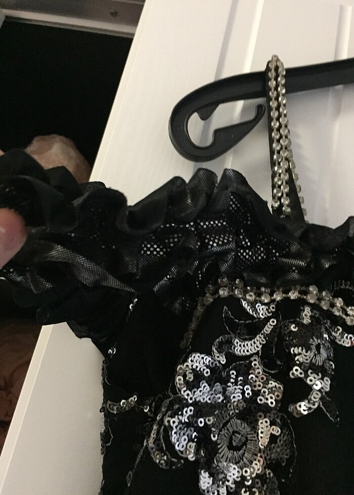 Taşlı abiye işlemeli abiye tül abiye dantel işlemeli abiye pullu - Görsel 5