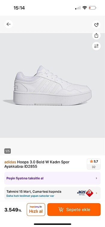 adidas Hoops 3.0 Bold W Kadın Spor Ayakkabısı