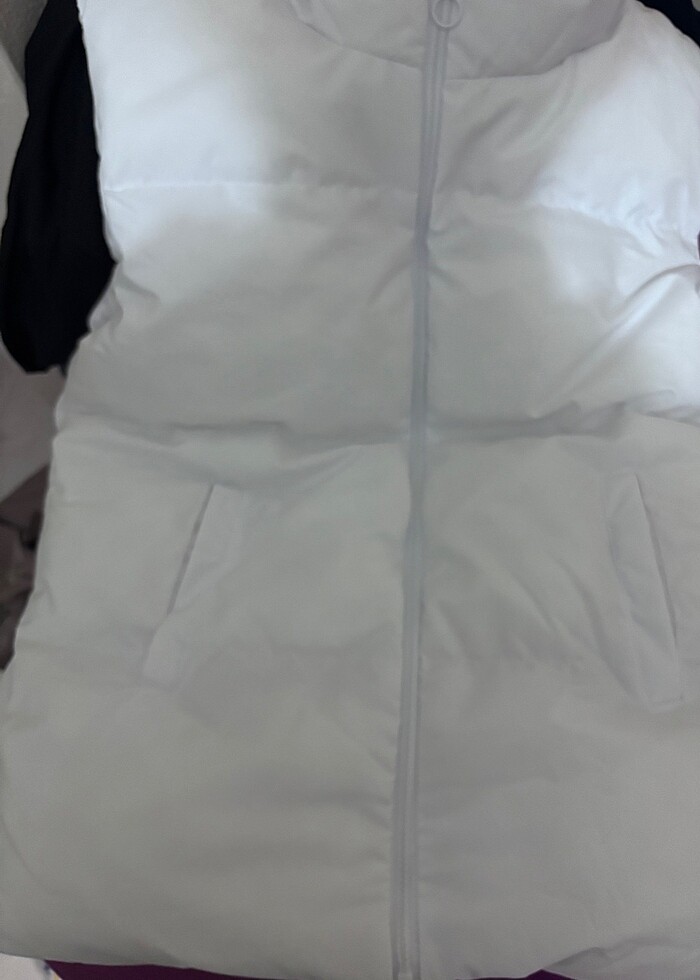 Kapşonlu oversize şişme yelek - Görsel 5