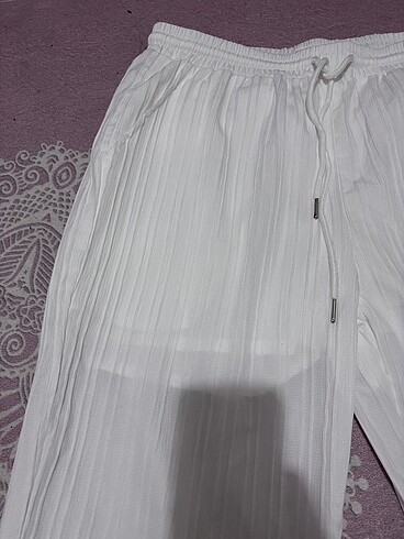 Beyaz fitilli takım gömlek pantalon takım - Görsel 7