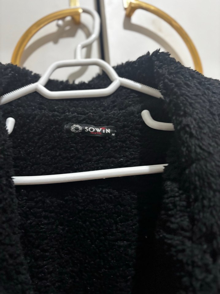 Siyah Deri Kürklü Biker Ceket içi kürklü mont - Görsel 4