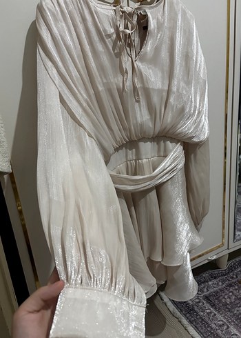 Herper mini elbise simli elbise bride after elbisesi kısa abiye - Görsel 3