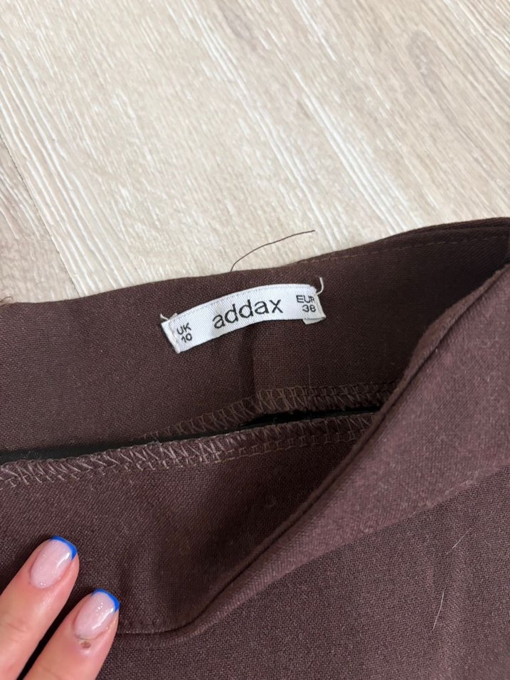 Düz Kahverengi Mini Etek acı kahve etek - Görsel 2