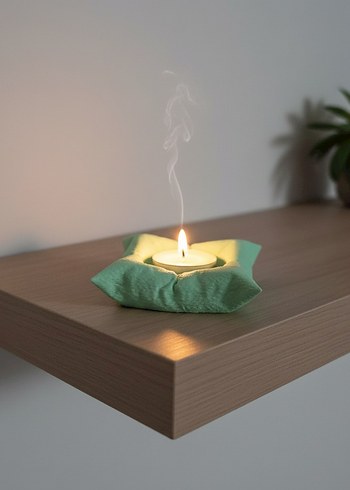 Renkli Yastık Şeklinde Mumluk Seti - Görsel 2