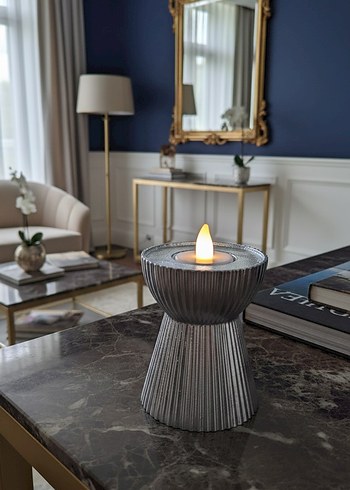 Altın bronz gümüş  Renkli Modern Şamdan Mum Seti - Görsel 3