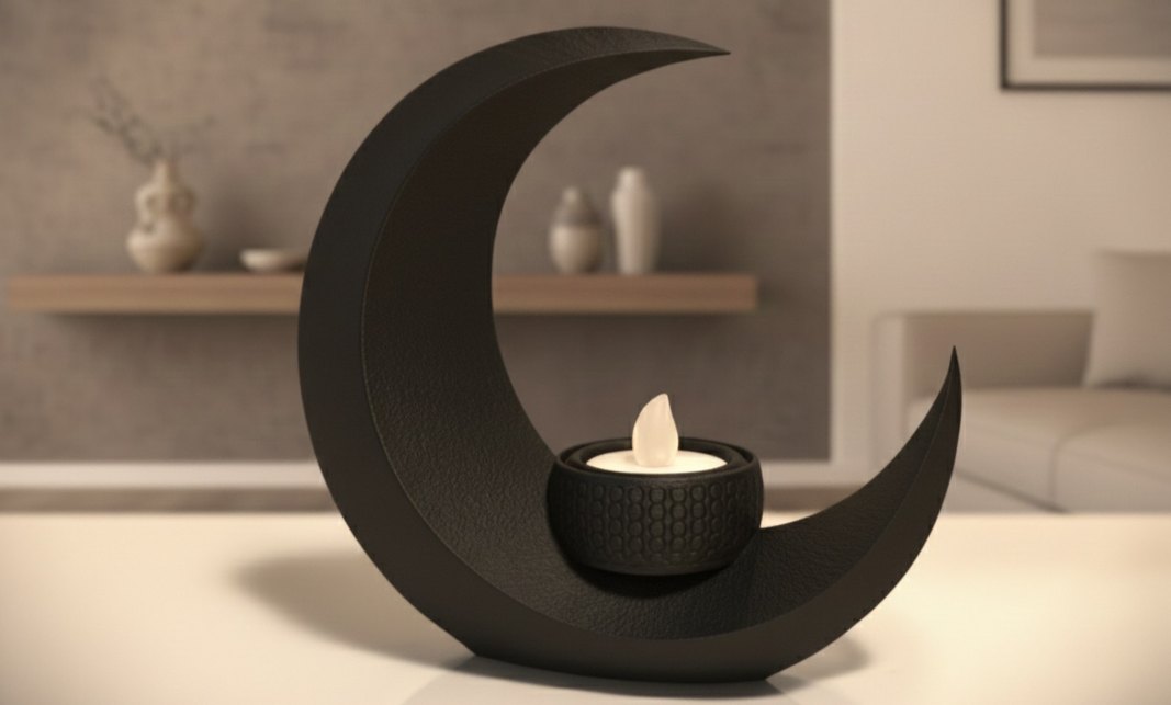 Ay Şeklinde Mumluk - Görsel 2
