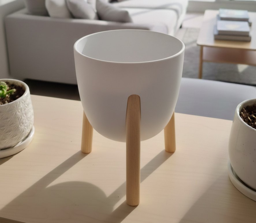 3 AYAKLI SU SÜZGEÇLİ SAKSI - Görsel 3