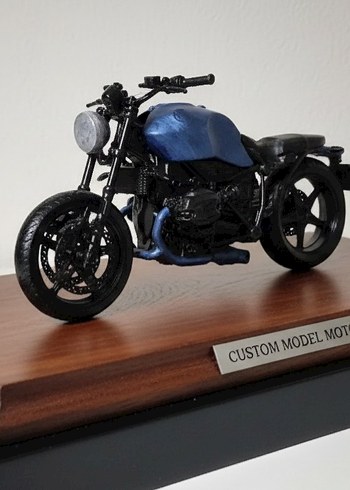 Mavi Minyatür Motosiklet Modeli