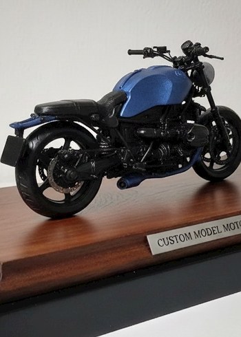 Mavi Minyatür Motosiklet Modeli - Görsel 2
