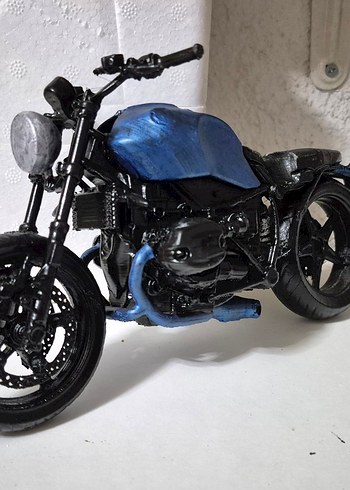 Mavi Minyatür Motosiklet Modeli - Görsel 6