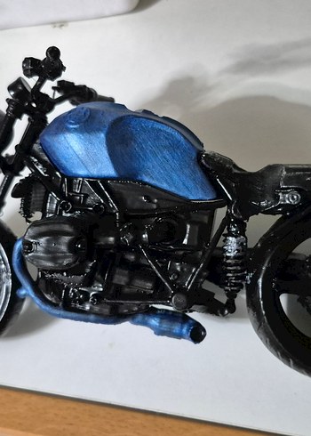 Mavi Minyatür Motosiklet Modeli - Görsel 4