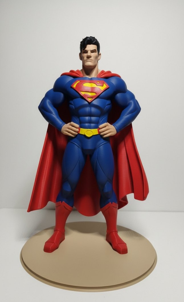 Renkli Süperman Aksiyon Figürü 25 cm - Görsel 3