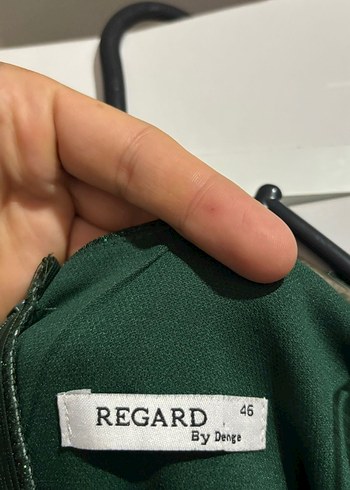 Koyu Yeşil V Yakalı Uzun Abiye Elbise - Görsel 3