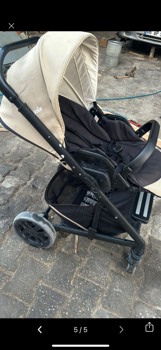 Bej ve Gri Joie Bebek Arabası - Görsel 5