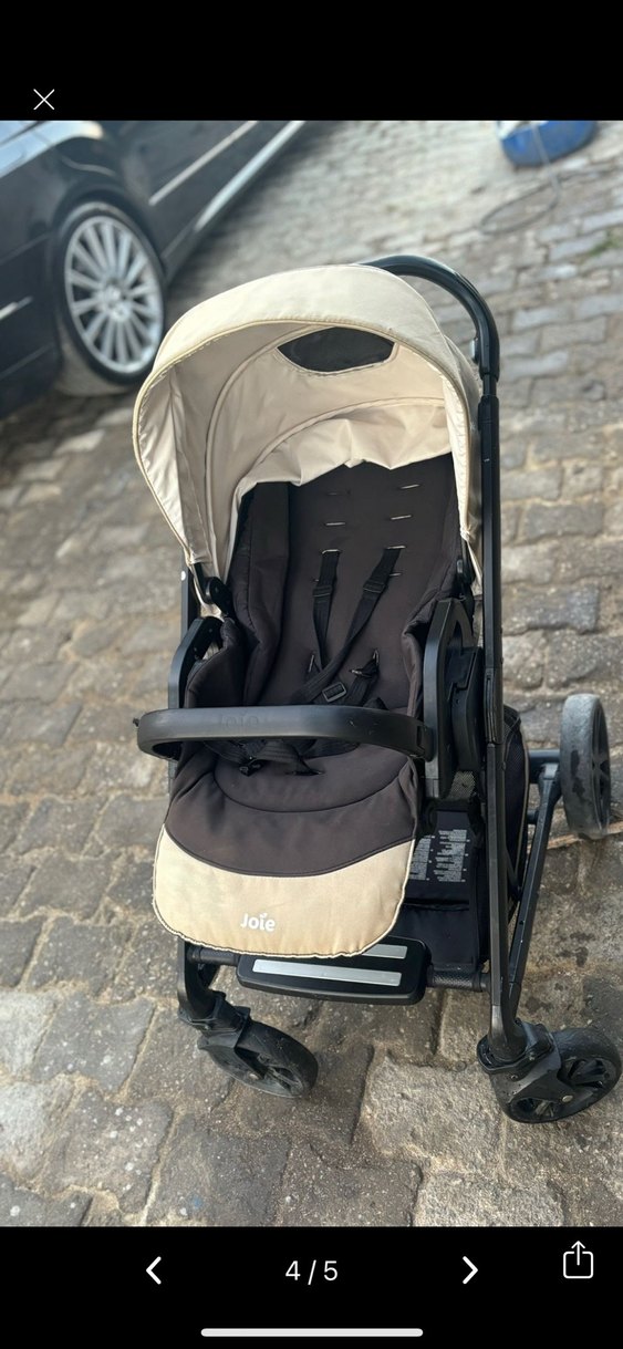 Bej ve Gri Joie Bebek Arabası - Görsel 4