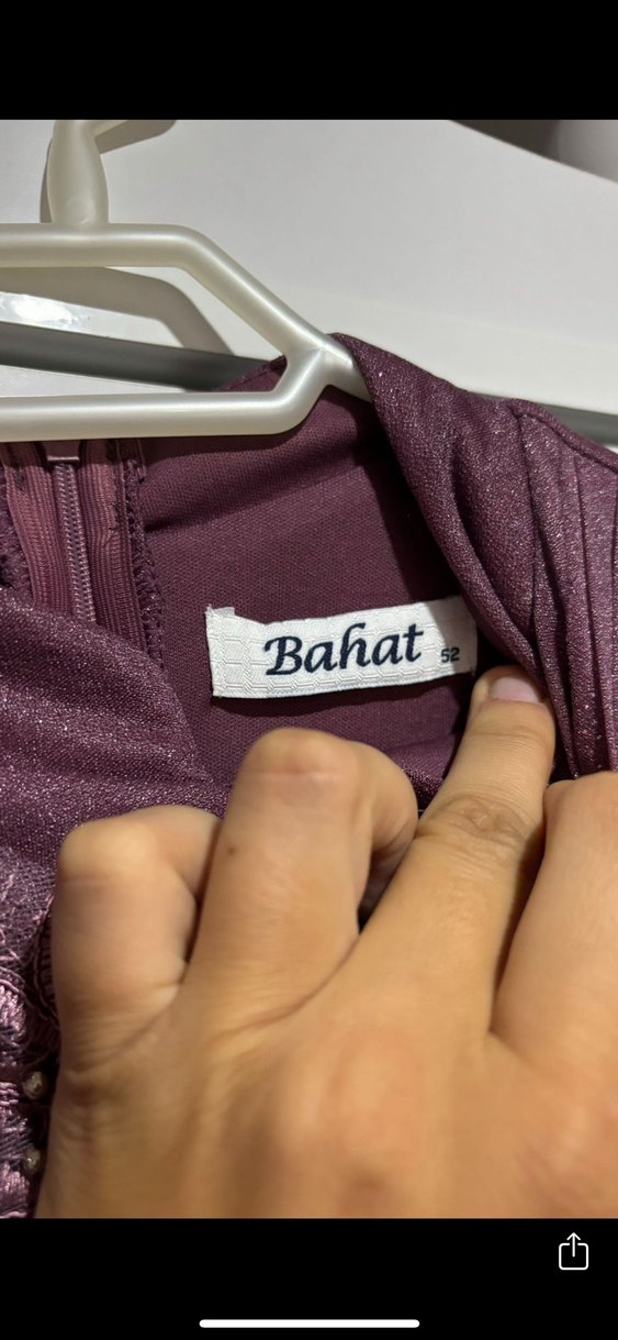 Bordo Uzun Kollu Drapeli Abiye Elbise - Görsel 3