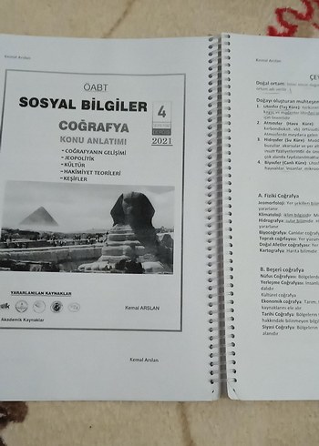  Beden Renk OABT Sosyal Bilgiler Coğrafya Kitabı dergiler kitaplaştırıldı