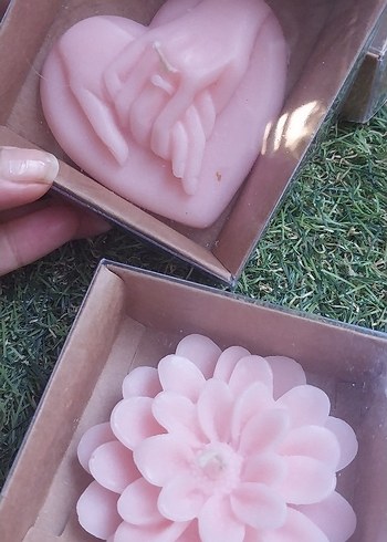 Beden Sevgili Temalı ve Çiçek Mum Seti 35TL