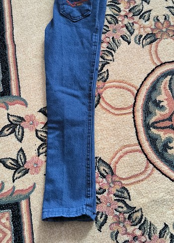 Mavi Düğmeli Bohem Çocuk pantolonu - Görsel 2