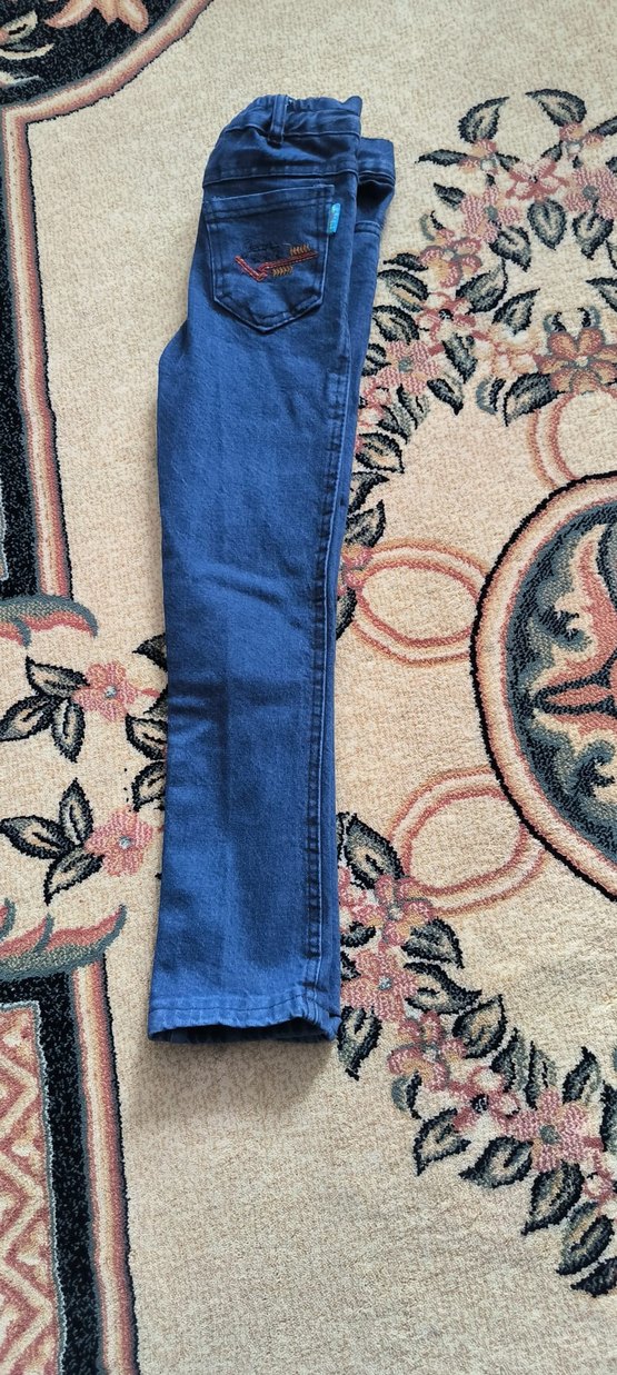 Mavi Düğmeli Bohem Çocuk pantolonu - Görsel 2