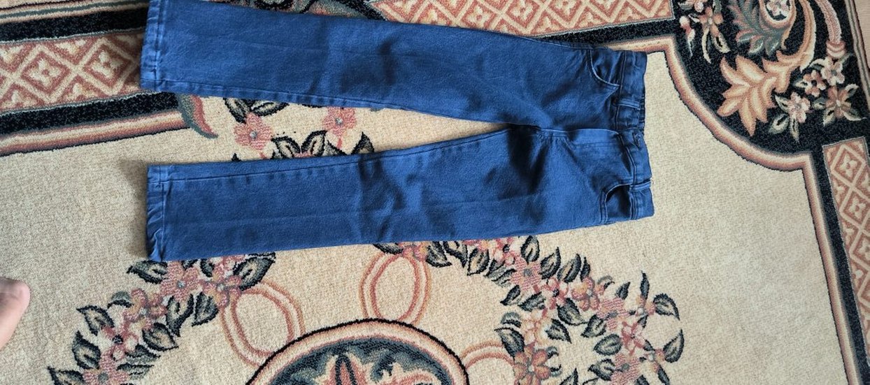 Mavi Düğmeli Bohem Çocuk pantolonu - Görsel 3