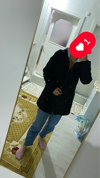 Kapüşonlu peluşlu mont parka