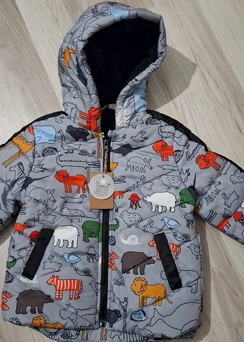 1 5 yaş arası vardır Kapüşonlu, Kürklü Erkek Çocuk Mont