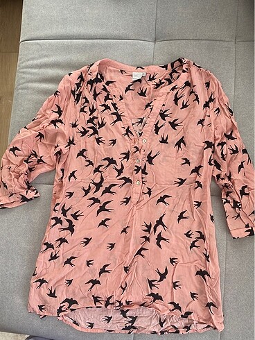 Kuş desenli bluz