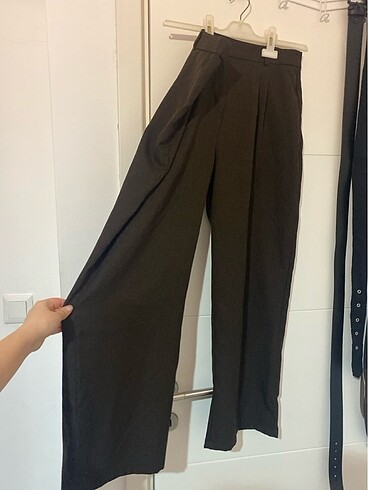 Trendyol & Milla acı kahve wide leg pantolon