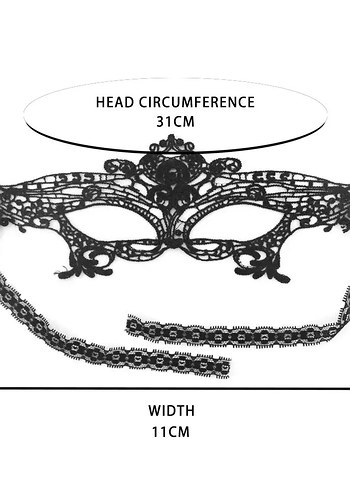 Fantezi Giyim Kadın Siyah Dantel Maske - Görsel 2