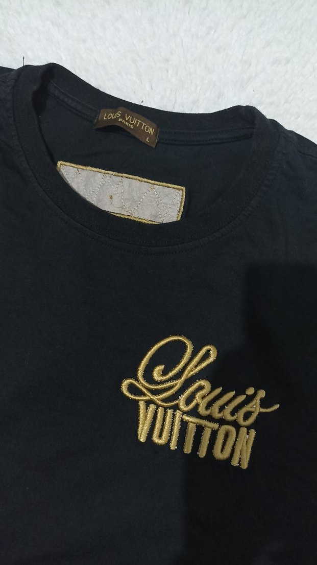 Siyah Pamuklu Louis Vuitton Erkek Tişört - Görsel 3