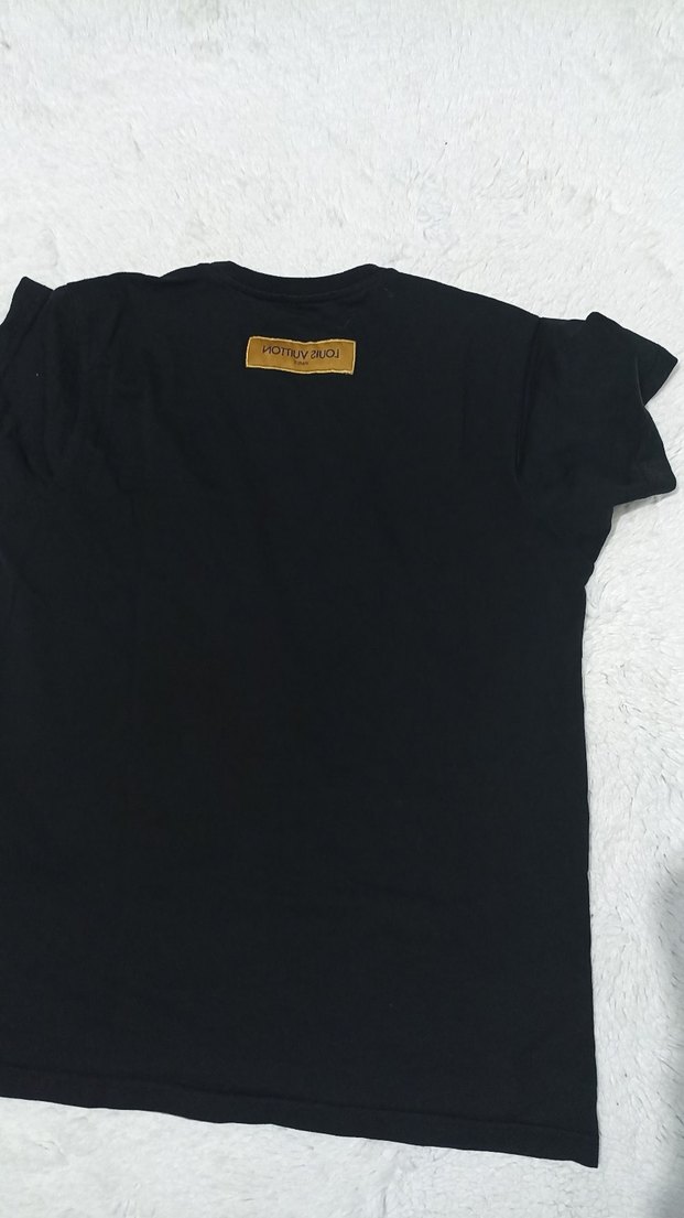Siyah Pamuklu Louis Vuitton Erkek Tişört - Görsel 2