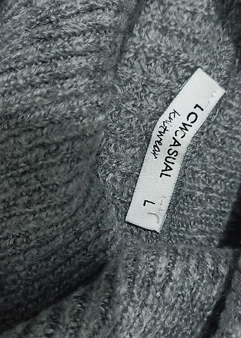 Gri Yarım Fermuarlı Boğazlı Kazak - Görsel 3