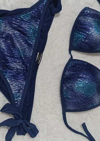 Calzedonia Lacivert Payetli Bikini Takımı - Görsel 3