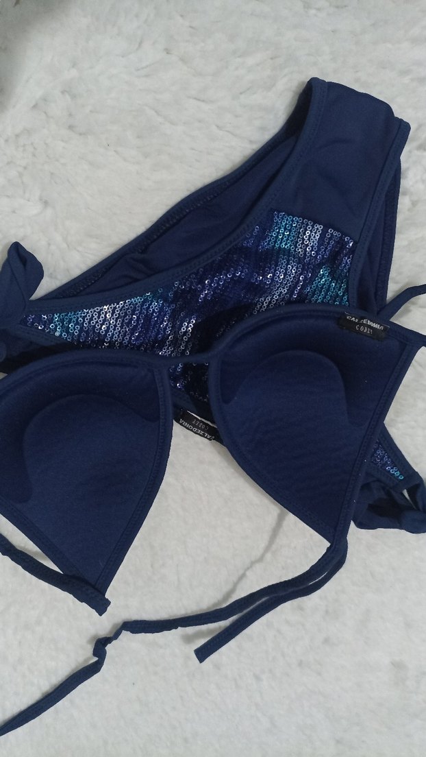 Calzedonia Lacivert Payetli Bikini Takımı - Görsel 2