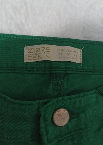 Zara Yeşil Kot Pantolon / Jean - Görsel 2