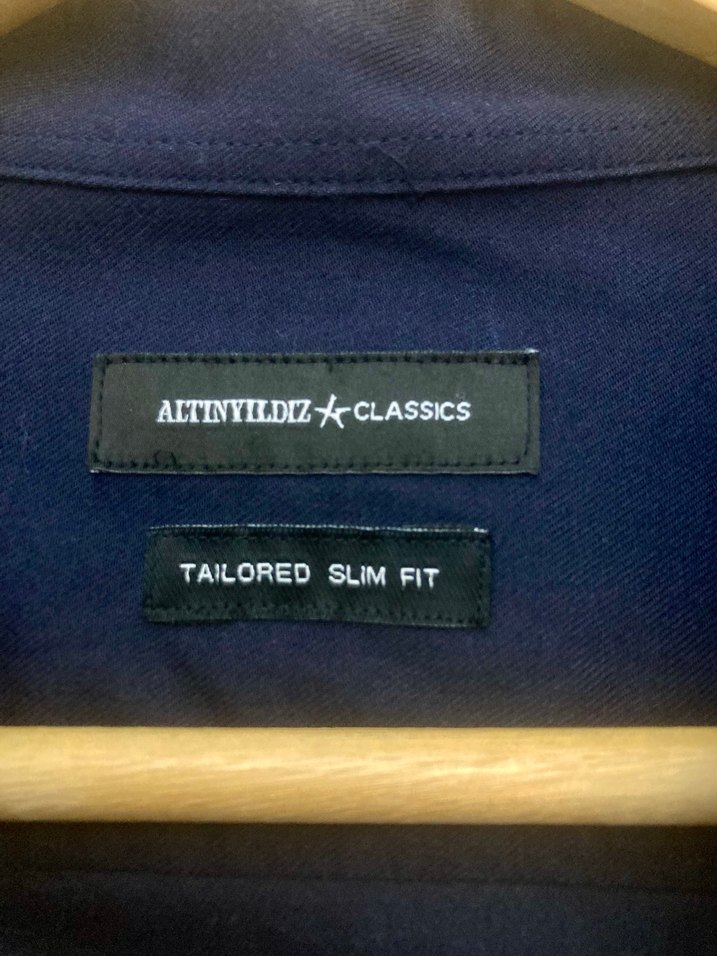 Altınyıldız Erkek Tailored Slim Fit lacivert  Uzun Kollu Gömlek - Görsel 2