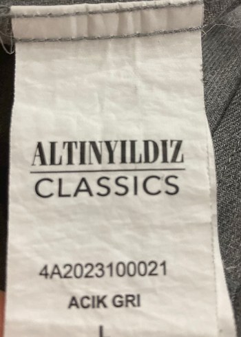 Altınyıldız marka çok iyi durumda açık Gri renkte Erkek Gömlek - Görsel 5