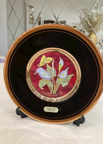 Antika Japan Chokin Art 24 K altın kaplama ikili takım - Görsel 2