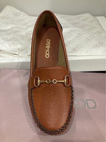 37 Beden kahverengi Renk Yeni Derimod loafer ayakkabı