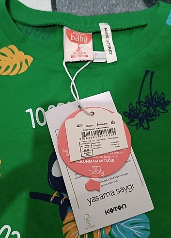 18-24 ay Sıfır tişört