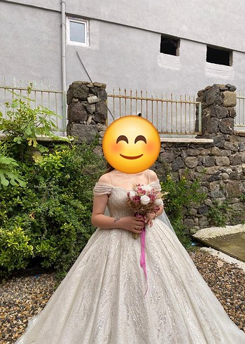 Beyaz Straplez Prenses Gelinlik - Görsel 3