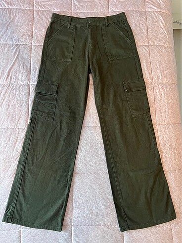Haki kargo baggy pantolon