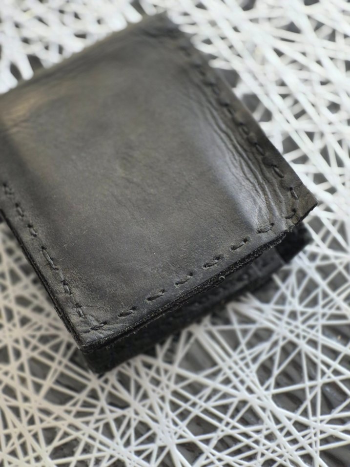 Deri cüzdan el yapımı - Görsel 5