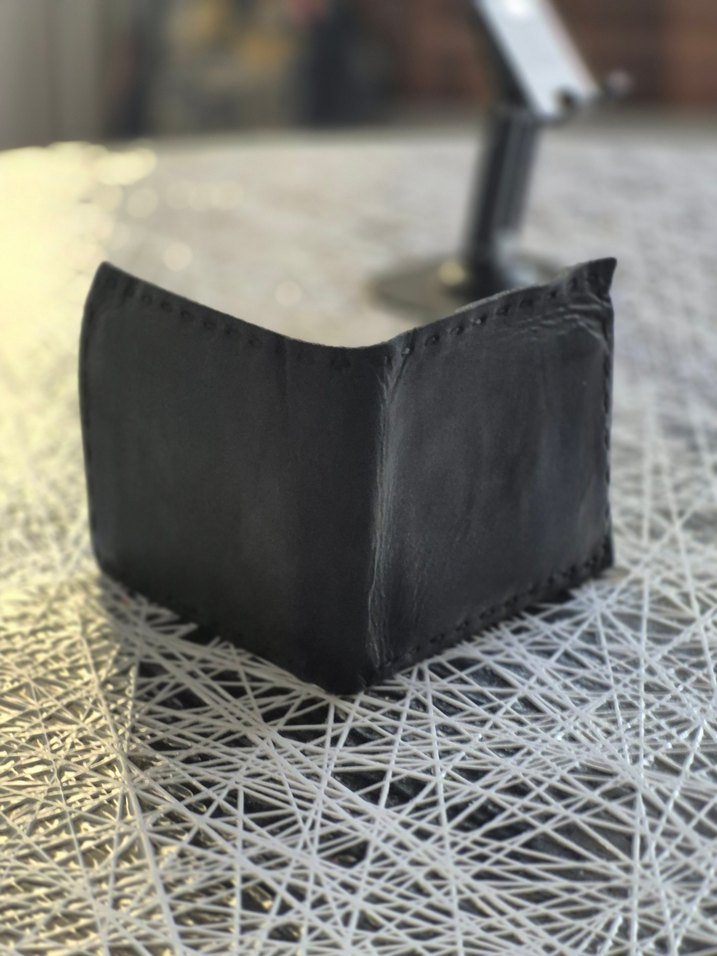 Deri cüzdan el yapımı - Görsel 4