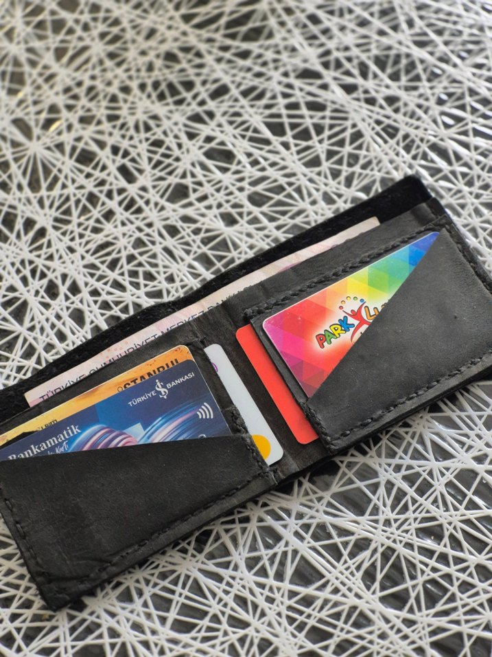 Deri cüzdan el yapımı - Görsel 2