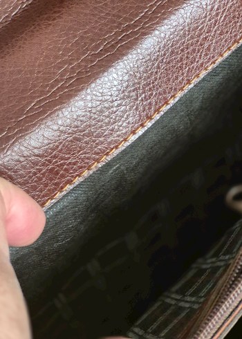 Kilitli Koyu Kahverengi Vintage Erkek Evrak Çantası - Görsel 8