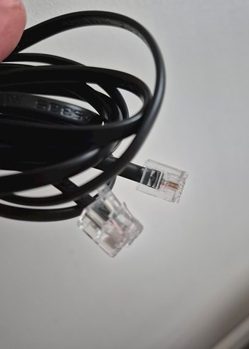 Siyah Telefon Kablosu RJ11 Konnektörlü - Görsel 2