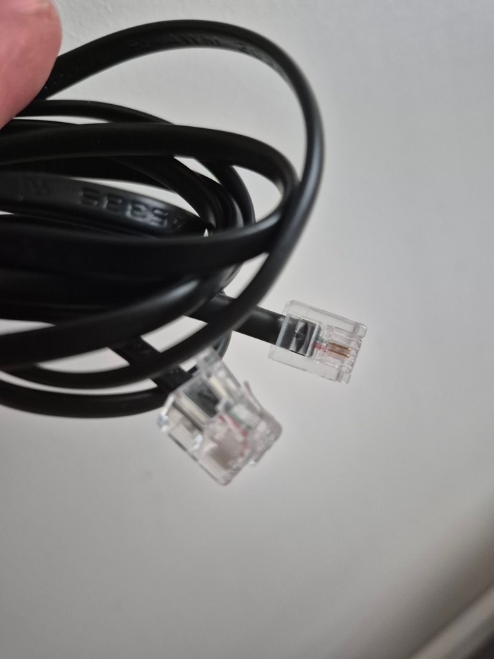 Siyah Telefon Kablosu RJ11 Konnektörlü - Görsel 2